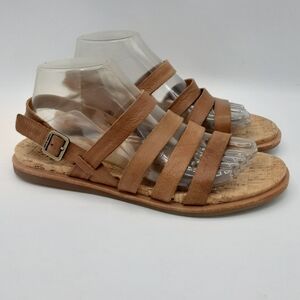 Women's Tan Strappy Cork Footbed Sandals